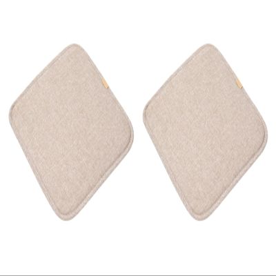 GROWTHLIN Indoor Seat Cushion Chair Pads Square Chair Pads Bar Stool Seat Cushion with Ties 11 x 11 Inch Stool Cushion Cover Barstool Cushion Seat Pad Set of 2 (11x11 inch Beige)