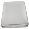 Tin Box Tinplate Metal Box, 7x4x0.6" Rectangular Empty Tin Box Container with Hinged Lids Silver Storage Tin Box for Cards, Craft, Jewelry, Pen, Eraser, Pill, Candy Organize. view 1
