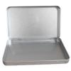 Tin Box Tinplate Metal Box, 7x4x0.6" Rectangular Empty Tin Box Container with Hinged Lids Silver Storage Tin Box for Cards, Craft, Jewelry, Pen, Eraser, Pill, Candy Organize. view 4