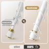 Anti-Slip Shower Curtain Rod, Tension Curtain Rod 40-490cm Adjustable, No Drilling Bathroom Spring Loaded Shower Rods, Stainless Steel No Rust Tension Shower Rod for Doorway Windows(Silver,122"-157") view 3
