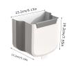 KIEUIENK Hanging Trash Can, Small Kitchen Trash Can, Foldable Kitchen Trash Bin, Wall Mounted Trash Can for Home Kitchen (White, Medium) view 2