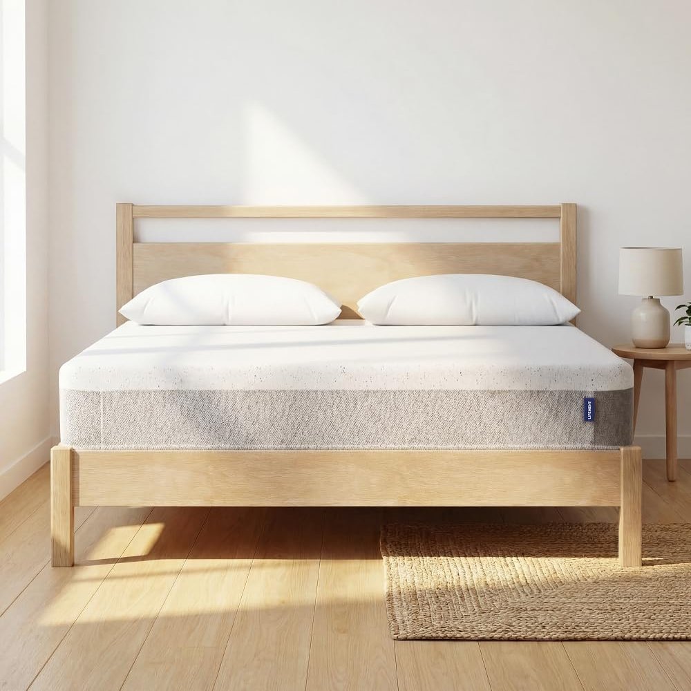 LIFEMENT 12 Inch Full Size Mattress, Charcoal Cooling Gel Memory Foam Bed