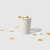 Coterie Gold Pinstripe Paper Cups (Set of 10) - Decorative & Durable Disposable Cups for Bridal or Birthday Party, Baby Shower, Tea Party & Summer Gatherings | 9oz Paper Cups view 2