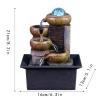 JOYNOW Tabletop Fountain Indoor Tabletop Fountain Waterfall Indoor Desktop Fountain Resin Rock Waterfall with Light Ball for Home Office Decoration Indoor Fountain Tabletop(A) view 2