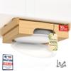 10 inch Paper Plate Dispenser Holder Bamboo Under Cabinet Vertical Rack for Kitchen Countertop Organizer Space Saver Shelf Lid Holder Counter Storage Can Dispenser Pantry Aid Caddy Estante view 1