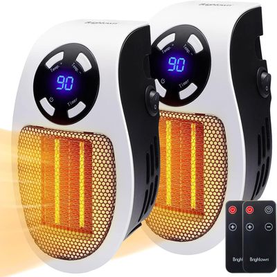 Brightown Wall Plug In Heater 450W, Portable Outlet Heater with Remote