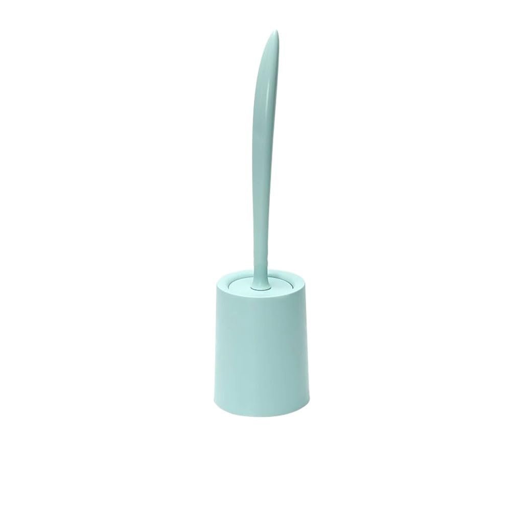 Bathroom Toilet Brush Floor Standin Plastic Toilet Brush Holder Set Blue Long Toilet Brush with Base Half Ball Thickness Brush Head Toilet Brush Toilet Brush Holder
