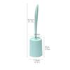 Bathroom Toilet Brush Floor Standin Plastic Toilet Brush Holder Set Blue Long Toilet Brush with Base Half Ball Thickness Brush Head Toilet Brush Toilet Brush Holder view 2