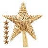 Christmas Star Straw Topper Scandinavian Star Tree Topper, Rustic Straw Pendant | Christmas partyy Star Decor, Easy to Use Farmhouse Star Decoration, Straw Christmas Tree Decor for partyy Supplies view 1
