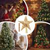 Christmas Star Straw Topper Scandinavian Star Tree Topper, Rustic Straw Pendant | Christmas partyy Star Decor, Easy to Use Farmhouse Star Decoration, Straw Christmas Tree Decor for partyy Supplies view 2