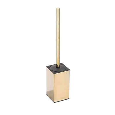 Bathroom Toilet Brush Square Stainless Steel Toilet Brush Holder Set Black Round Brush Head Toilet Brush with Lid Long Handle Toilet Brush for Bathroom Toilet Brush Holder