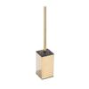 Bathroom Toilet Brush Square Stainless Steel Toilet Brush Holder Set Black Round Brush Head Toilet Brush with Lid Long Handle Toilet Brush for Bathroom Toilet Brush Holder view 1