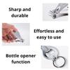 100 PCSBottle Opener Nail Clipper Keychain Versatile Durable, Personalized Color Resin LOGO Image Text or Engraved, Private Customized Party Wedding Christmas Favors Brewery Promotional Items view 3