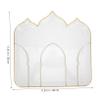 FUNOMOCYA Eid Mubarak Dessert Serving Tray Elegant Transparent Plastic Plate Rim for Ramadan Parties Cakes and Pastries Easy to Clean and for Home and Events view 2