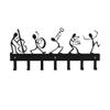 LIAN16PENG Wall Coat Racks 11.81 Inch Key Holder for Wall, Metal Symphony Orchestra Key Holder Hooks Organizer Rack, Hook for Wall, Iron Art, Hanger Coat Racks view 1
