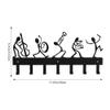 LIAN16PENG Wall Coat Racks 11.81 Inch Key Holder for Wall, Metal Symphony Orchestra Key Holder Hooks Organizer Rack, Hook for Wall, Iron Art, Hanger Coat Racks view 2