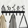 LIAN16PENG Wall Coat Racks 11.81 Inch Key Holder for Wall, Metal Symphony Orchestra Key Holder Hooks Organizer Rack, Hook for Wall, Iron Art, Hanger Coat Racks view 3