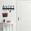 LIAN16PENG Wall Coat Racks 11.81 Inch Key Holder for Wall, Metal Symphony Orchestra Key Holder Hooks Organizer Rack, Hook for Wall, Iron Art, Hanger Coat Racks view 4