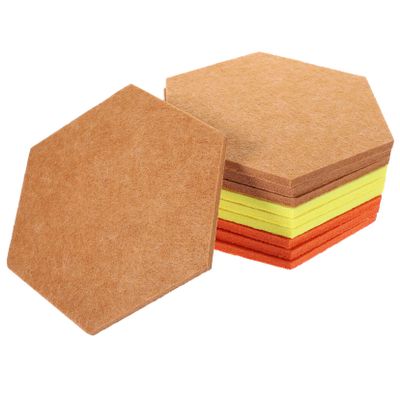 Alipis 10pcs Hexagon Felt Pin Boards Easy Wall Mount Memo Boards for Photos Notes Key Organizers Home Office Classroom Decor