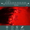 HISHINY Christmas Lights 100 Count Red Christmas Tree String Lights with Green Wire for Outdoor Indoor Christmas Decorations Wedding Decorations Valentines Day Decor,UL Certified (21feet) view 2