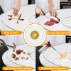 19 23 27 31 35 39'' Glass Lazy Susan Turntable for Dining Table, Large Round Clear Tabletop Rotating Tray, Large Round Clear Tabletop Rotating Tray, Silent & Smooth Spin for Serving Plate Kitchen(Sail view 3