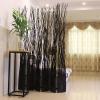 1 2 3 Packs Freestanding Room Separators Divider Wall for Apartment, Black Partition Screen Decorative Panel for Home Office Studio Hotel Dining Room, Bamboo Japanese Style(2pc,Tall 185CM/72.8") view 2
