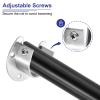 uxcell 4 Pcs 19mm / 3/4" Inch Closet Rod Bracket Stainless Steel U-Shaped Rod Socket Flange Closet Rod Holder for Closet Rod, Silver view 3