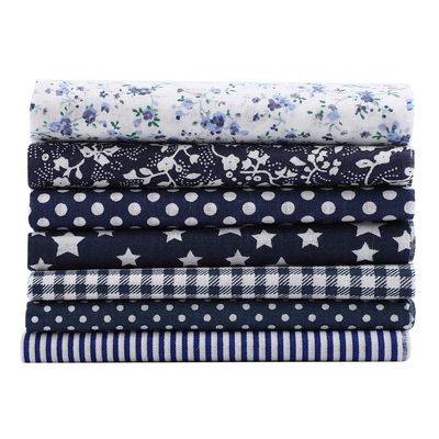 Bedding, Bed Quilt Set 7pcs Twin Size Quilt Set Cotton Fabric Quilt for Quilt Bedding Set Bedspreads (Navy Blue)