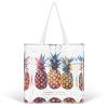 VFMNT Three Pineapple Pattern Canvas Tote Bag Aesthetic Cute Cotton Tote Bag Fashion Tote Shoulder Bag Casual Grocery Shopping Bag for Vacation Work Travel Daily Use Gift view 1