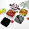 HJKBCV Bento Box Adult Modern Woman Cosmetic Double Layer Stackable Lunch Box Leak-Proof Box with Portable Food Storage Utensil Set Lunch Box for Dining Work Picnic view 3