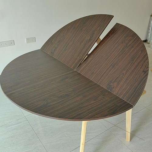 130cm - 200cm Diameter Wood Round Table Top Space Saving,Large Round Foldable Table Top,Catering Banquet Party Table No Legs,Foldable Table Top Extender,Large Round Foldable Table Top Only(D