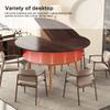 130cm - 200cm Diameter Wood Round Table Top Space Saving,Large Round Foldable Table Top,Catering Banquet Party Table No Legs,Foldable Table Top Extender,Large Round Foldable Table Top Only(D view 3