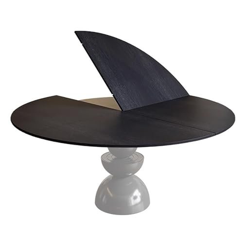 47 Inch Round Dining Tabletop Black Foldable, Space Saving Wood Table Top Only, Large Banquet Table Folding Replacement Desktop No Legs(120cm (47inch))