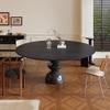 47 Inch Round Dining Tabletop Black Foldable, Space Saving Wood Table Top Only, Large Banquet Table Folding Replacement Desktop No Legs(120cm (47inch)) view 2