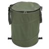 Camping Trash Can with Zippered Lid 24 Gallons Large Capacity Foldable Portable Garden Garbage Container for Outdoor Picnic (Green) view 1