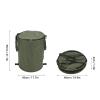 Camping Trash Can with Zippered Lid 24 Gallons Large Capacity Foldable Portable Garden Garbage Container for Outdoor Picnic (Green) view 4