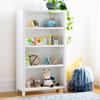 Guidecraft Taiga 4-Shelf Bookcase - White: 54" Bookshelf and Storage Unit for Bedrooms or Playrooms, Wooden Furniture for Books, Toys, School Supplies view 1
