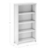 Guidecraft Taiga 4-Shelf Bookcase - White: 54" Bookshelf and Storage Unit for Bedrooms or Playrooms, Wooden Furniture for Books, Toys, School Supplies view 2