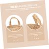 ASAKKURA 2pcs Wall Hanging Storage Basket Woven Seagrass Basket for Home Organization Decorative Sundries Organizer for Wall Desktop and view 4