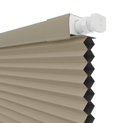 Changshade No Drill Blinds for Indoor Windows Adjustable, Cordless No Tools No Drilling Cellular Shades Color-Matched 1.5" Honeycomb Blinds Blackout, Shade Size 71 Inch Wide 56 Inch High, Brown