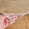Clear Table Cover Protector 27.6x55.1in, Plastic Table Cover, Thick Clear Table Protector Rectangle Clear Desk Mat, Scratch Proof Wipeable, for Coffee Table, Writing Desk view 1