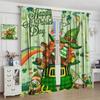 St. Patrick's Day Leprechaun Gnome with Green Hat Blackout Window Treatment for Living Room Bedroom Kitchen St. Patrick's Day Clover Decor Window Drapes 42" W X 63" L view 4
