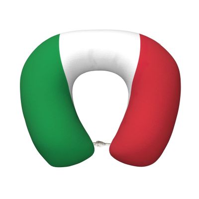 YQxwJL Premium Italian Flag Print Travel Neck Pillow,Neck Support Pillow for Travel Lovers for Travel Modes