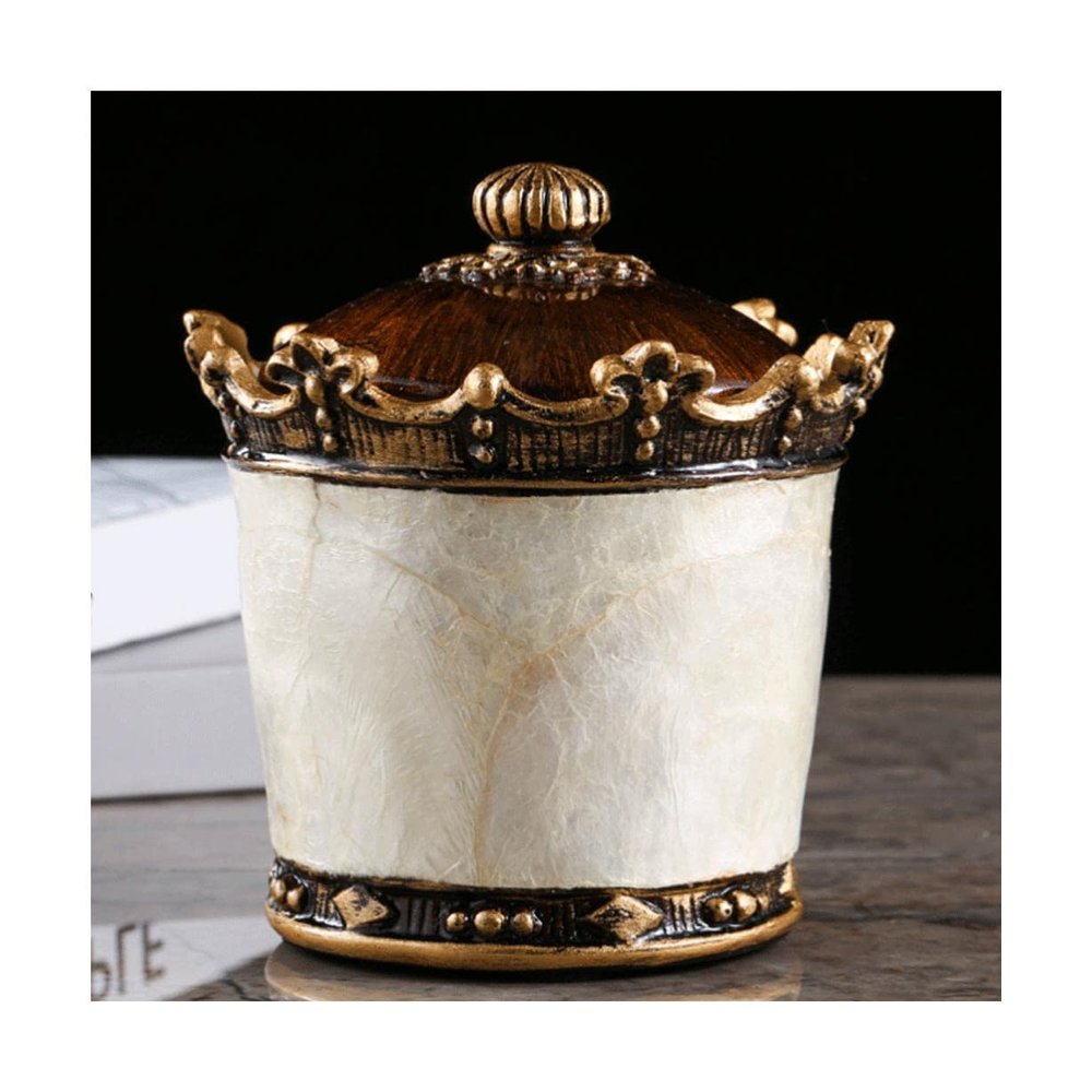 BMXCY Exquisite with Lid Toothpick Dispenser Resin Toothpick Holder Dispenser Decorative Toothpicks Container Sturdy