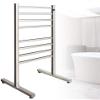 3FLQOOPP Heated Towel s 8-Bar Freestanding Towel Warmer, Electric Heated Towel Rack and Airer Home Bathroom 96W Electric Towel Warmer, Hot Towel Rack view 1