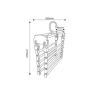 3FLQOOPP 1PC Foldable Drying Rack 10 in 1 Jeans Clothes Storage Rack for Home Clothing view 2