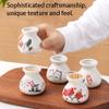 BMXCY Exquisite Ceramic Toothpick Holder Portable Toothpick Holders Container White Toothpicks Case Simple Toothpick Dispenser Vintage Sturdy view 3