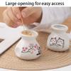 BMXCY Exquisite Ceramic Toothpick Holder Portable Toothpick Holders Container White Toothpicks Case Simple Toothpick Dispenser Vintage Sturdy view 4