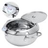 28cm Japanese a P Yer Pot, 20 Stainl Steel Ying Pot with, Oil Rack, Ideal for Japanese a Cooking At Home. view 2