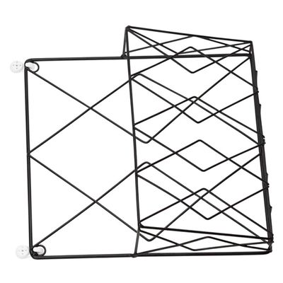 EXAOMBLE Wall-mounted Iron Book Supporter for Home Office Black Magazine Holder Books Organizer Stylish Storage Rack for Living Room Reading Room Decor